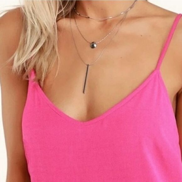 LULU'S SWEET SURPRISE PINK HIGH LOW MAXI DRESS WITH ADJUSTABLE STRAPS SIZE M - Picture 3 of 12